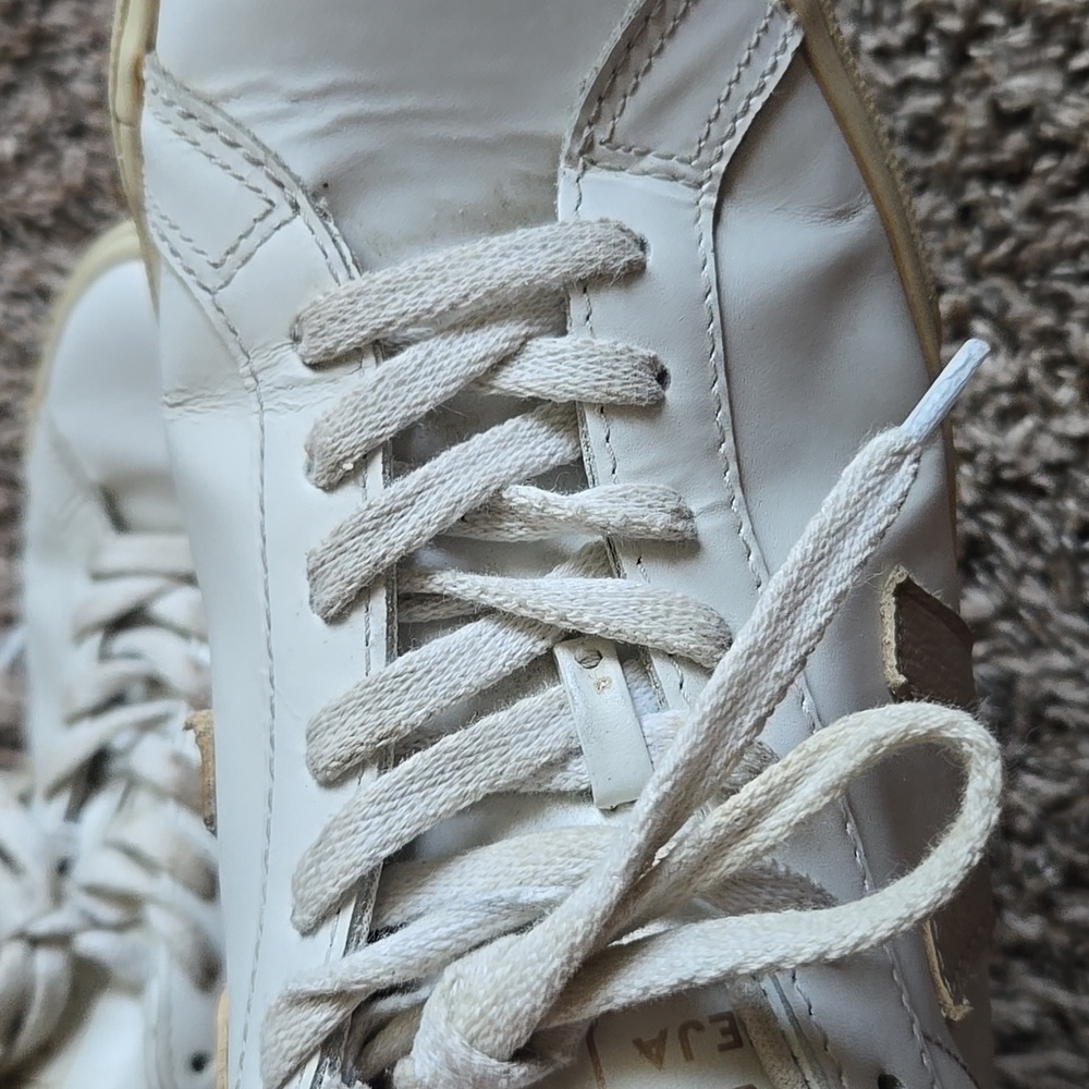 Veja Women's Sneakers in White and Gold - Picture 11 of 13